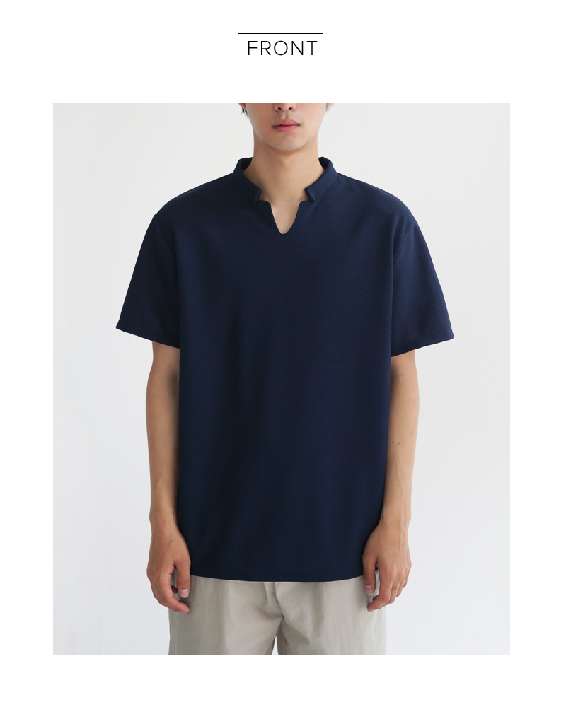 スリットスタンドカラー半袖Tシャツ・全3色 | 詳細画像22