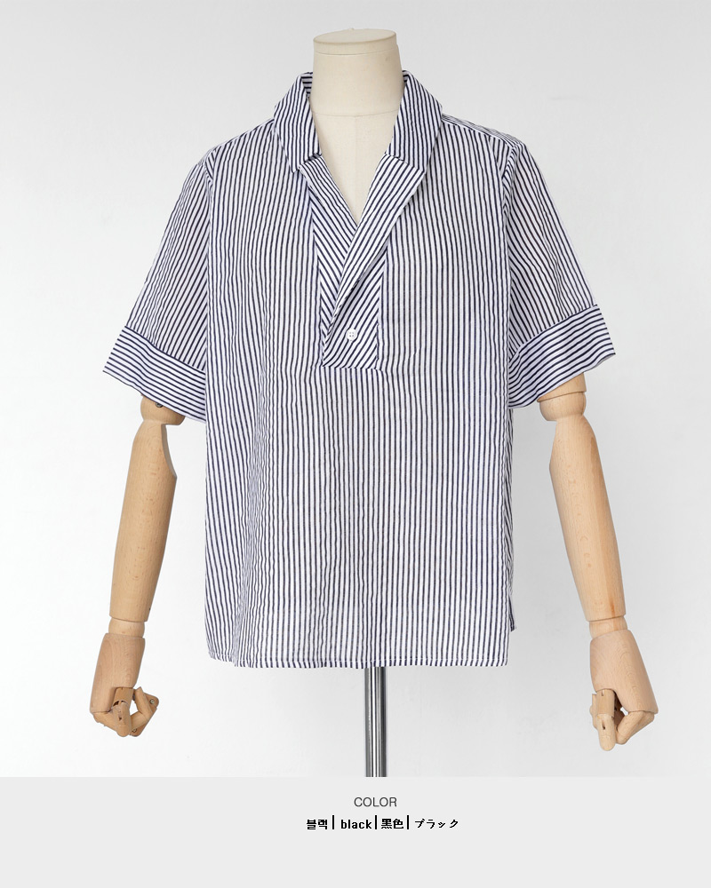 ストライプオープンカラーシャツ・全2色 | DHOLIC | 詳細画像21