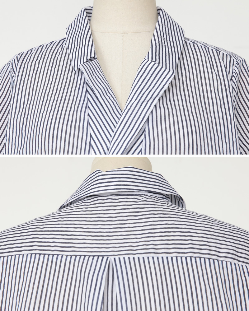 ストライプオープンカラーシャツ・全2色 | DHOLIC | 詳細画像23