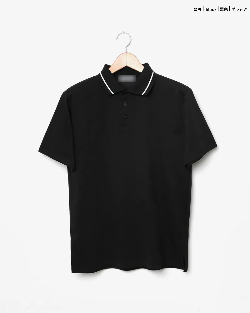 ポロカラーラインポイント半袖Tシャツ・全2色 | 詳細画像19