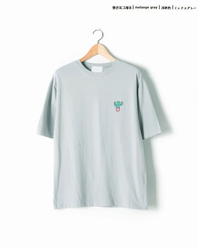 サボテン刺繍オーバーサイズTシャツ・全3色 | 詳細画像17