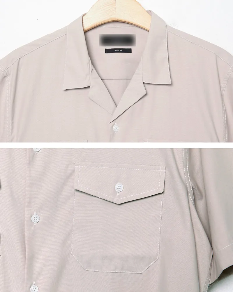 ダブルフラップポケットオープンカラーシャツ・全3色 | 詳細画像19