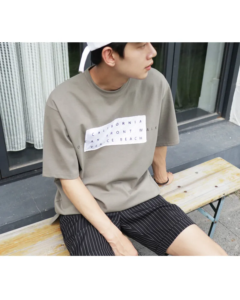 メッシュパッチレタリング半袖Tシャツ・全4色 | 詳細画像6