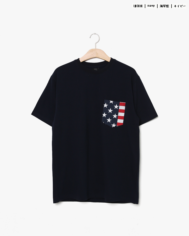 USAワンポケットコットン半袖Tシャツ・全2色 | 詳細画像18