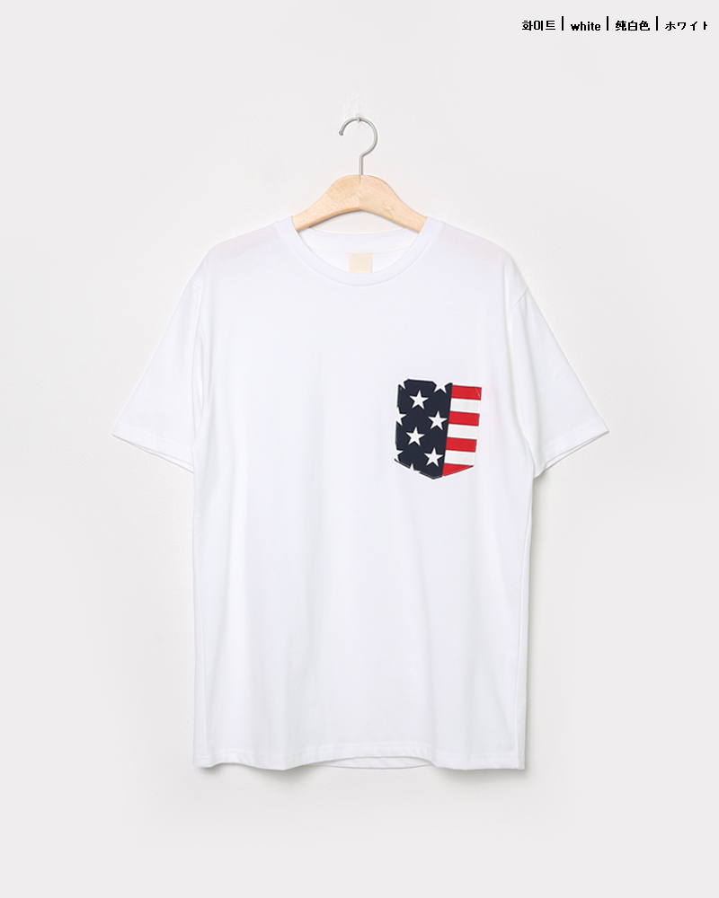 USAワンポケットコットン半袖Tシャツ・全2色 | 詳細画像20