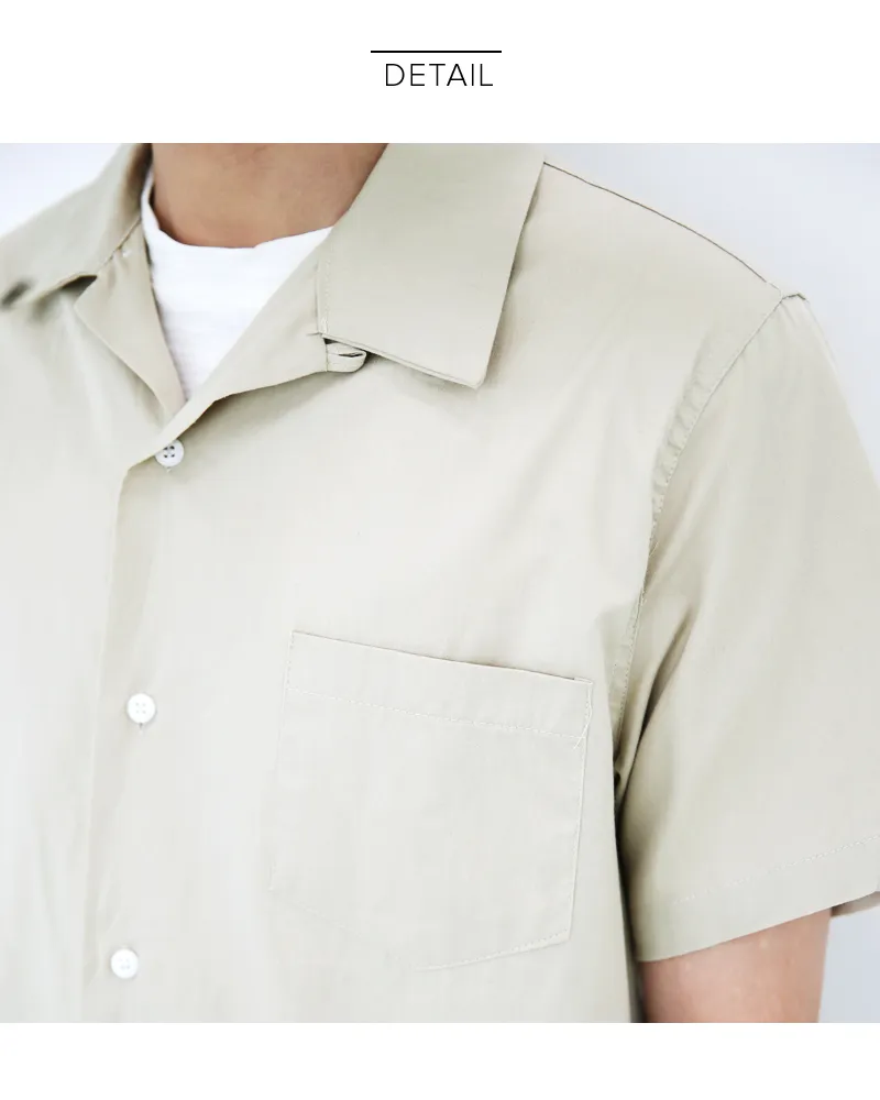 ワンポケットオープンカラーコットンシャツ・全4色 | 詳細画像18