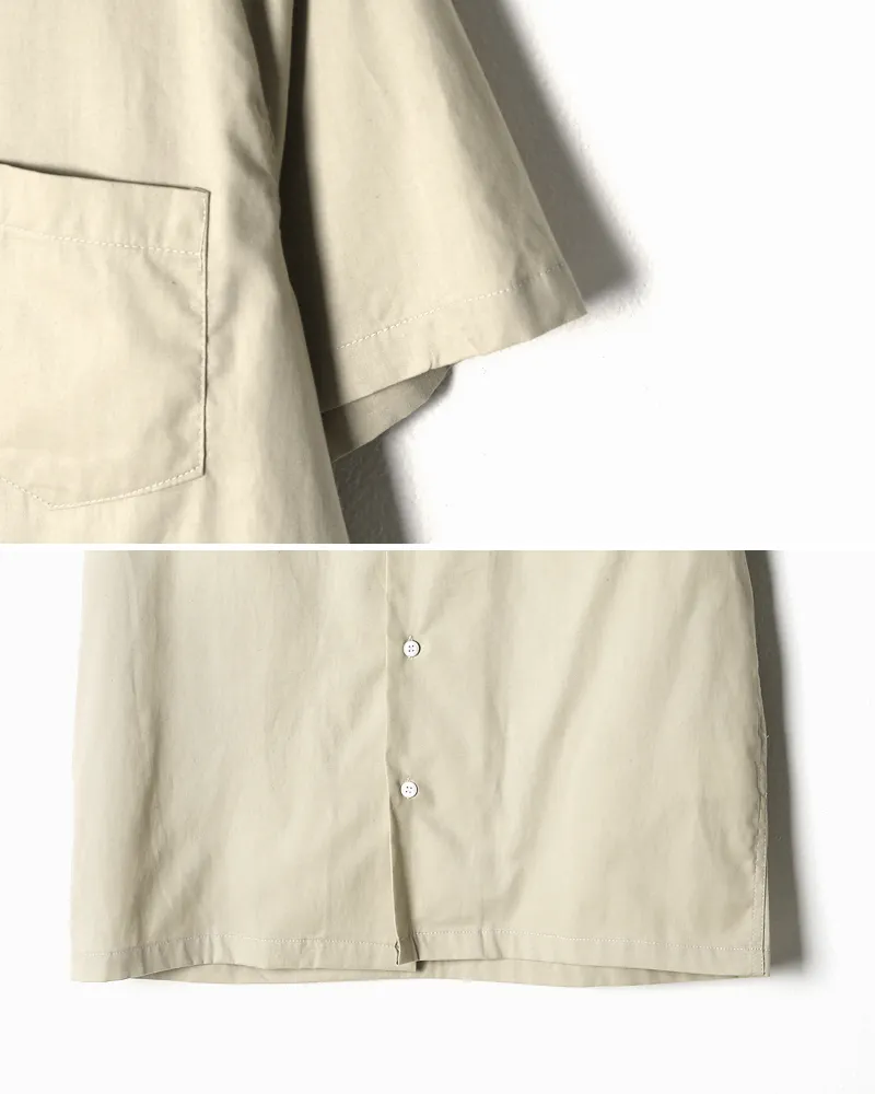 ワンポケットオープンカラーコットンシャツ・全4色 | 詳細画像25