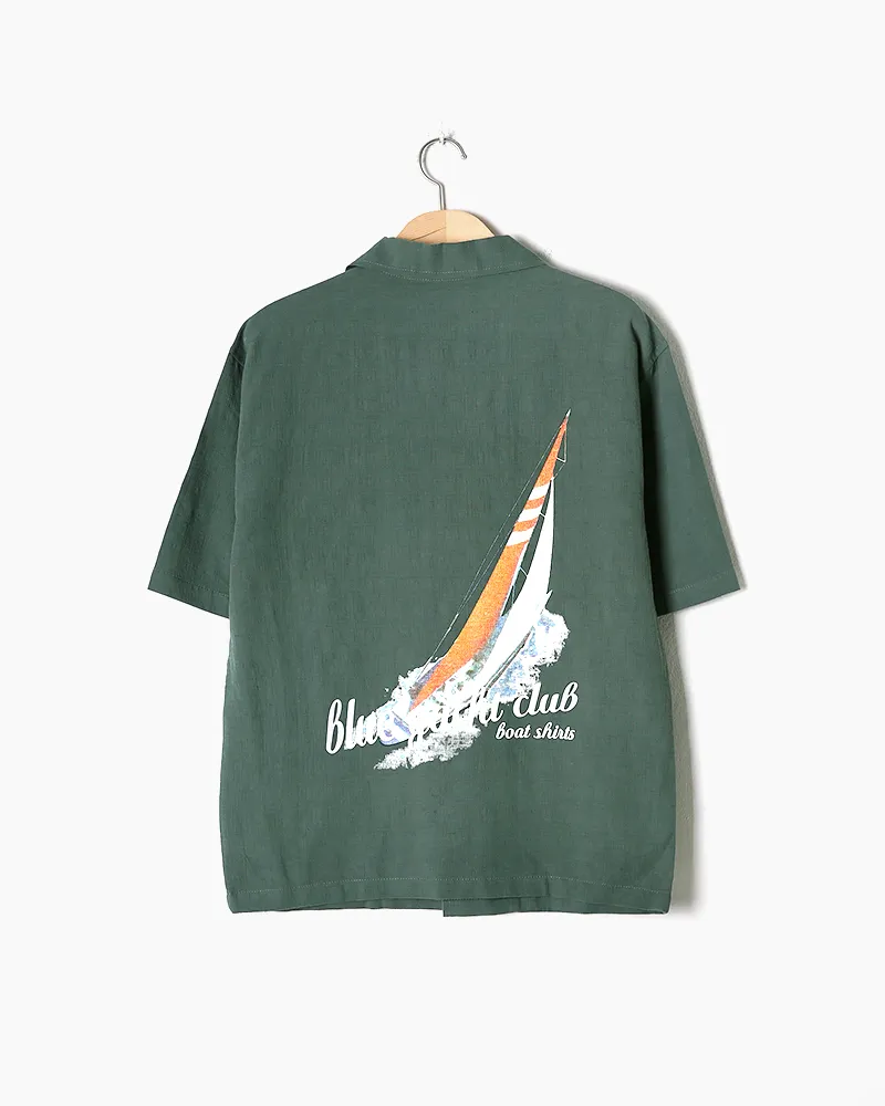 リネン混ヨットプリントオープンカラーシャツ・全2色 | 詳細画像21