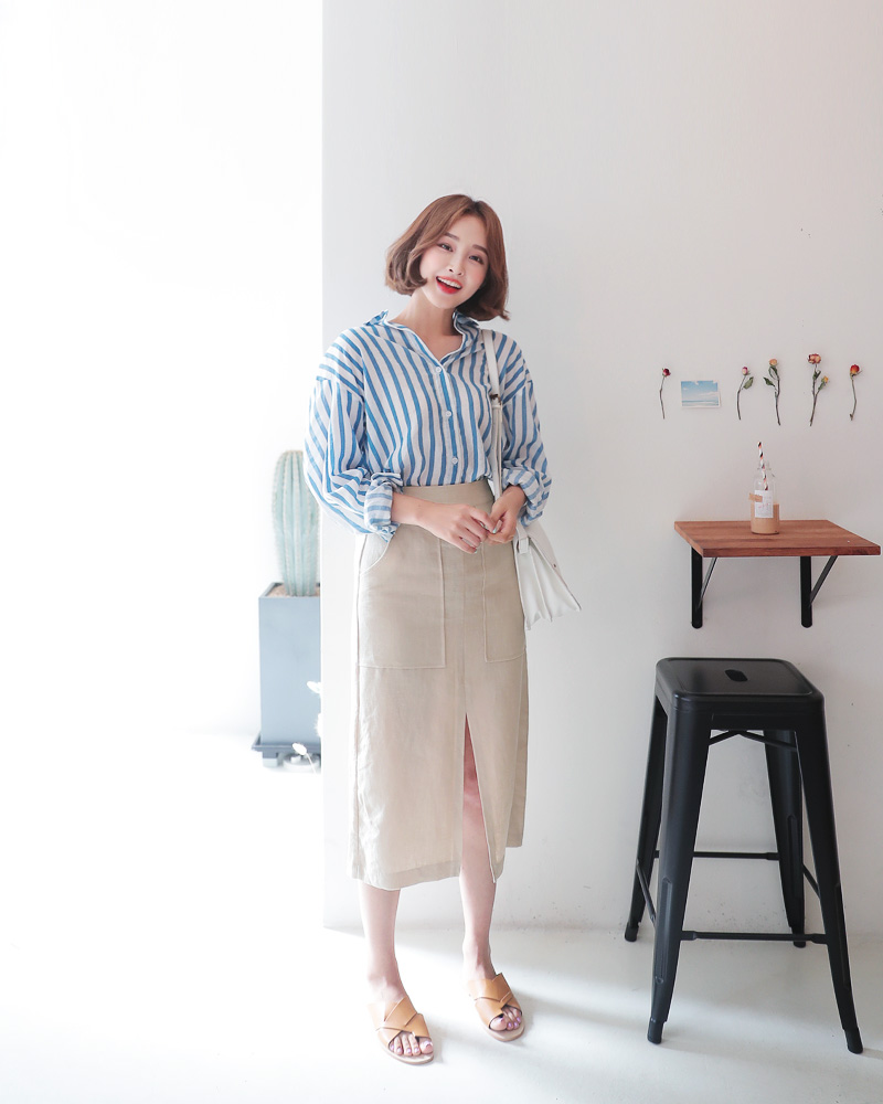 ビッグポケットスリットペンシルスカート・全3色 | DHOLIC | 詳細画像9