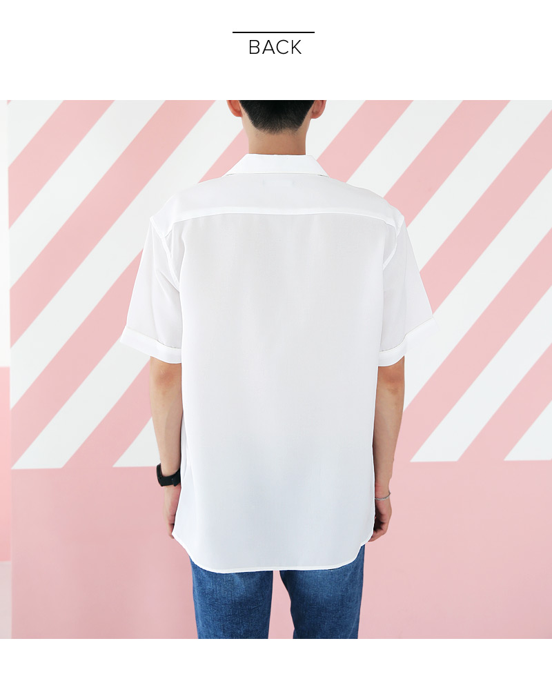 リネン混パイピングオープンカラーシャツ・全3色 | 詳細画像19