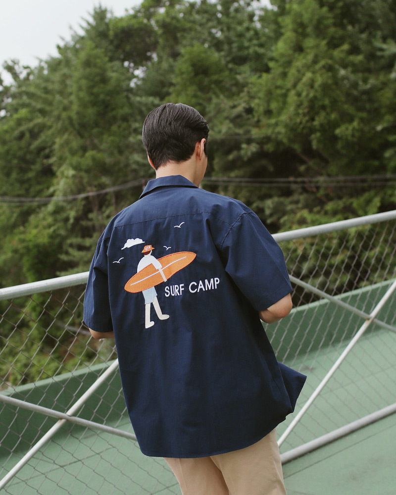 SURF CAMP刺繍オープンカラーシャツ・全2色 | 詳細画像10