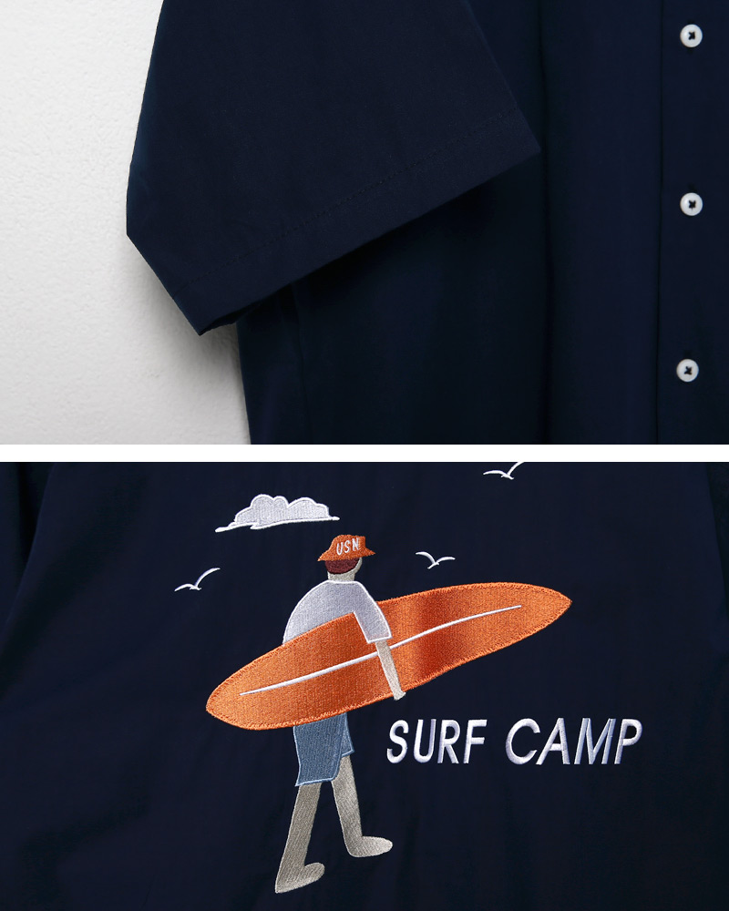 SURF CAMP刺繍オープンカラーシャツ・全2色 | 詳細画像25