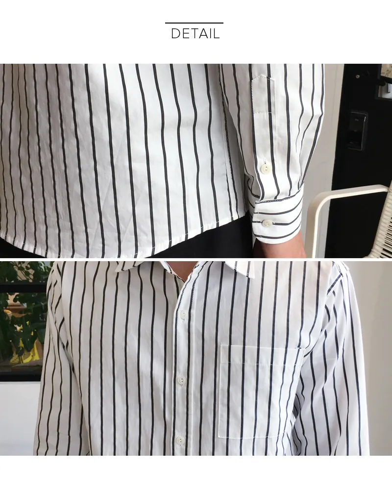 ペンシルストライプワンポケットシャツ・全2色 | 詳細画像23