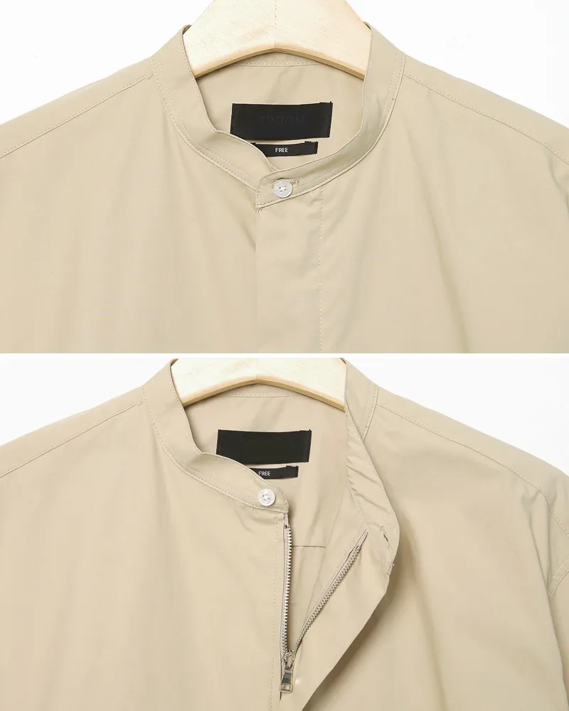 フライフロントジップアップスタンドカラーシャツ・全4色 | 詳細画像23