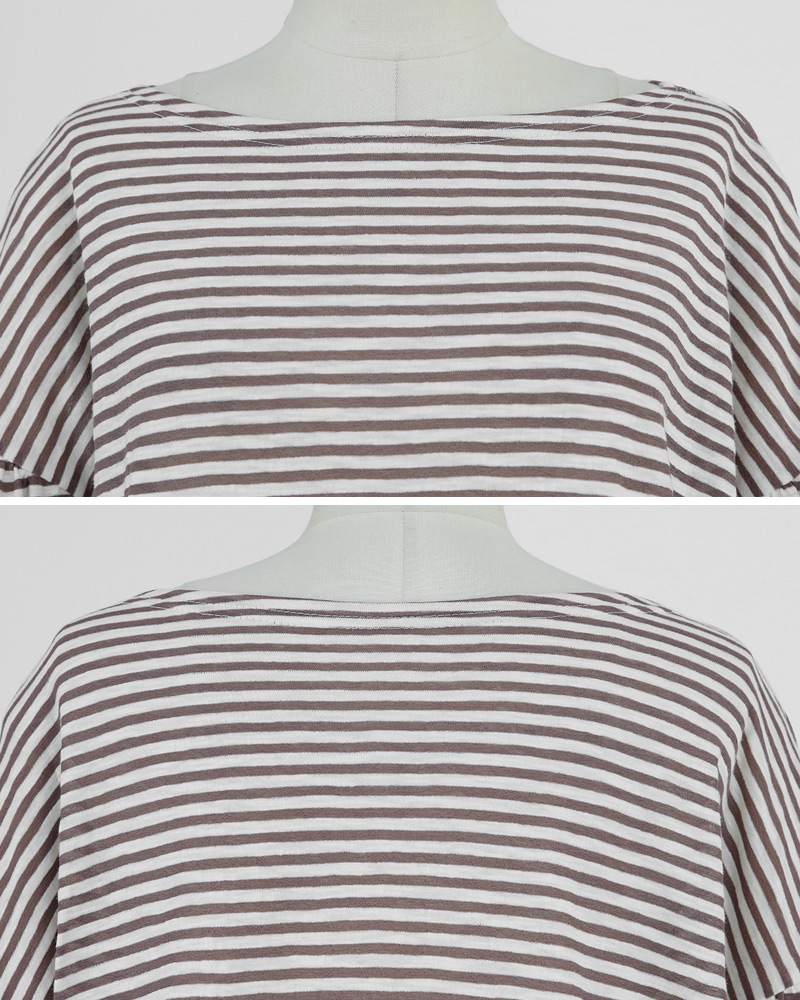スリーブギャザーボーダーTシャツ・全2色 | DHOLIC | 詳細画像22