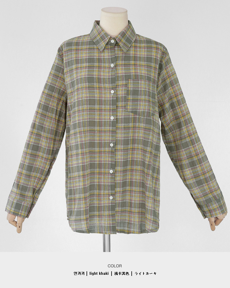 ワンポケットオーバーサイズチェックシャツ・全3色 | DHOLIC | 詳細画像20