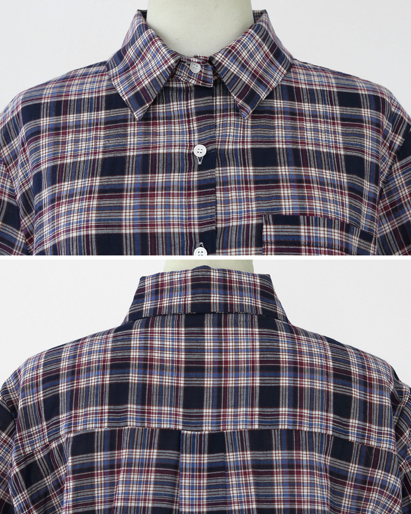 ワンポケットオーバーサイズチェックシャツ・全3色 | DHOLIC | 詳細画像23