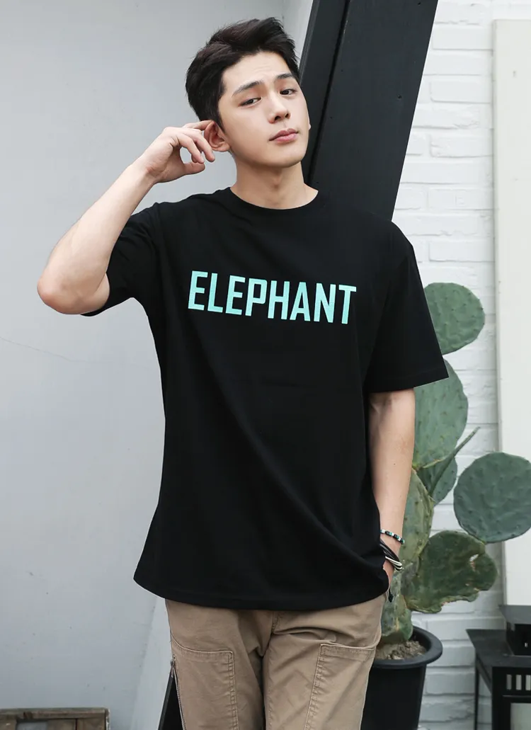 ELEPHANTレタリングプリントTシャツ・全3色 | 詳細画像1