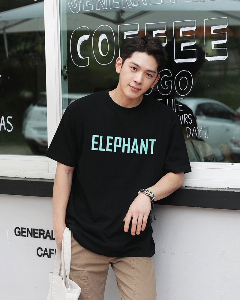 ELEPHANTレタリングプリントTシャツ・全3色 | 詳細画像6