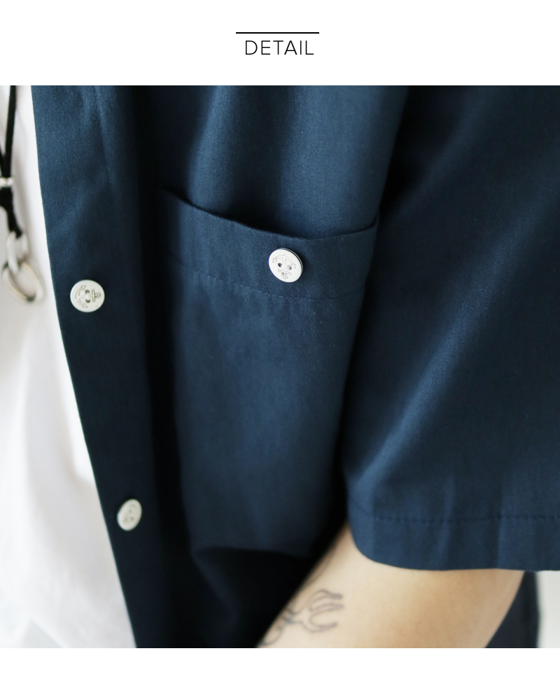 イカリボタンワンポケット半袖コットンシャツ・全3色 | 詳細画像19