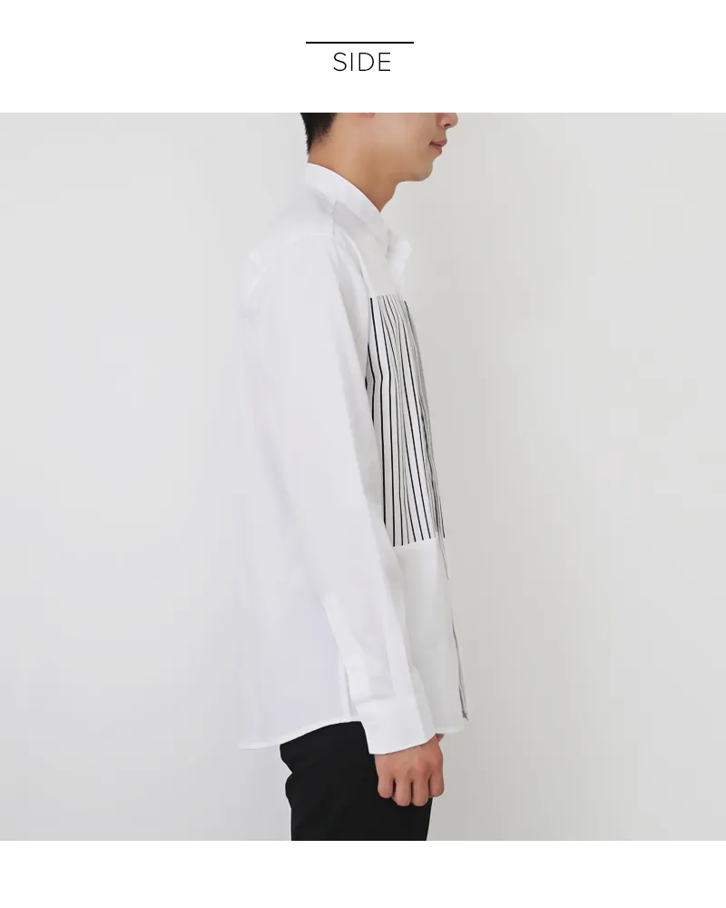2TYPEコントラストパターンバンドカラーシャツ・全2色 | 詳細画像14