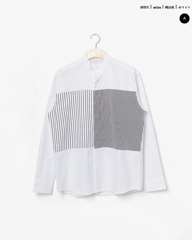 2TYPEコントラストパターンバンドカラーシャツ・全2色 | 詳細画像17