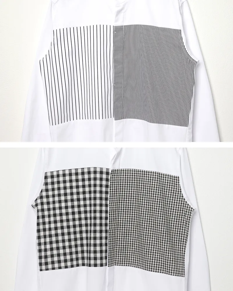2TYPEコントラストパターンバンドカラーシャツ・全2色 | 詳細画像20
