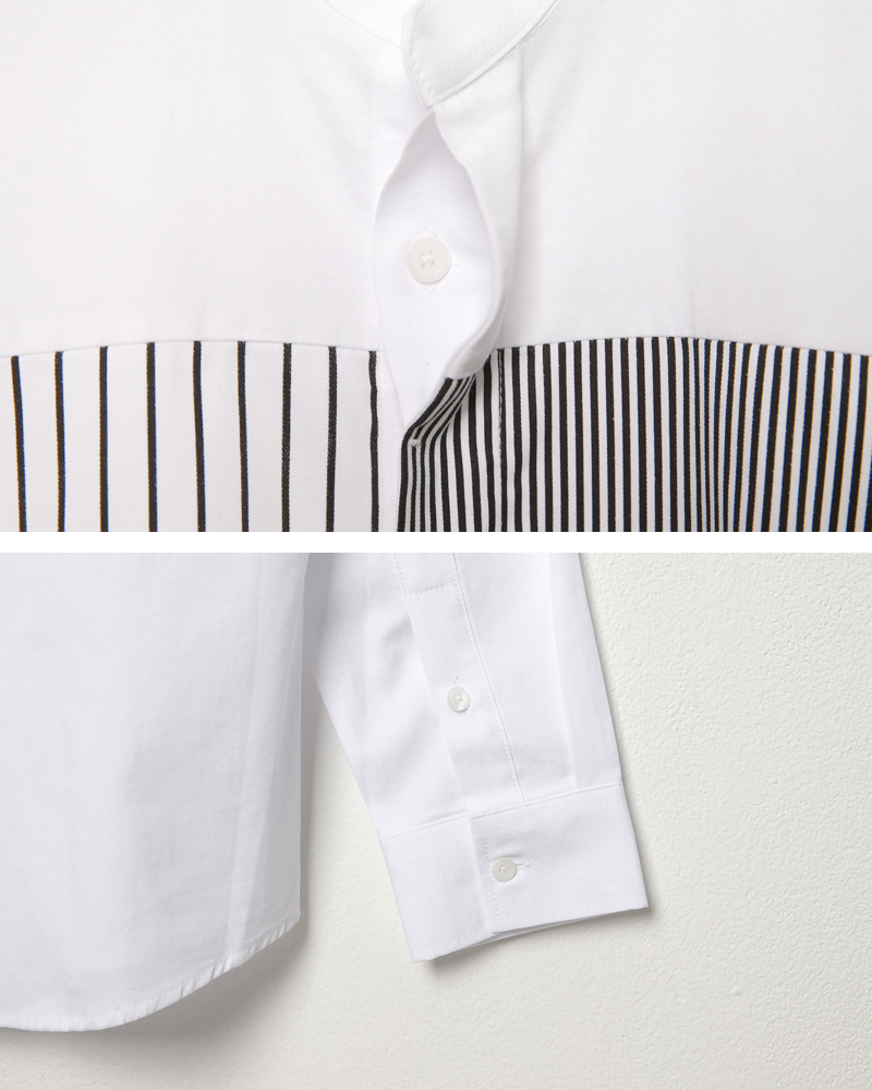 2TYPEコントラストパターンバンドカラーシャツ・全2色 | 詳細画像21