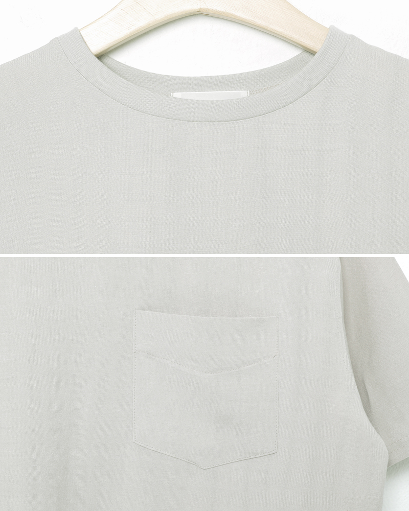 リネンアンバランスヘムワンポケットTシャツ・全3色 | 詳細画像18
