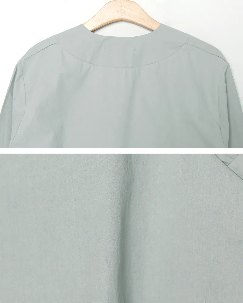 サイドスリットVネックコットンシャツ・全3色 | 詳細画像20