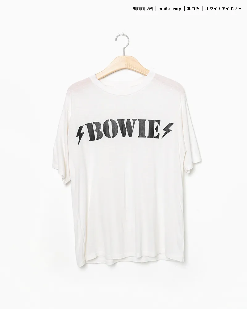 BOWIEプリント半袖Tシャツ・全4色 | 詳細画像22