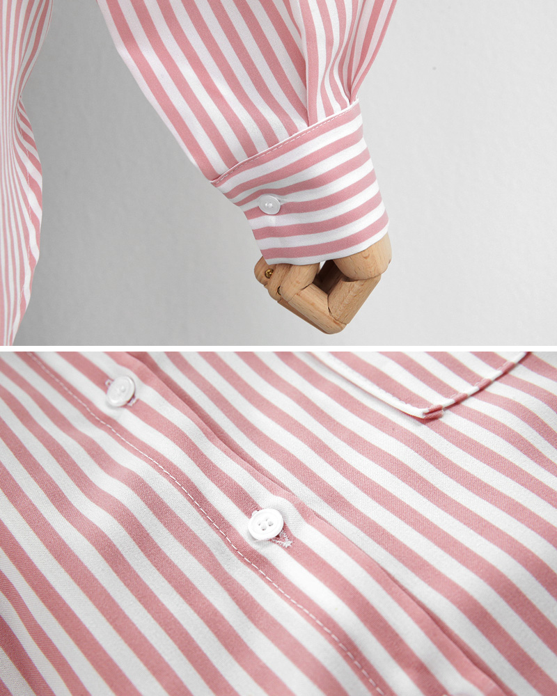 オーバーサイズストライプポケットシャツ・全3色 | DHOLIC PLUS | 詳細画像22