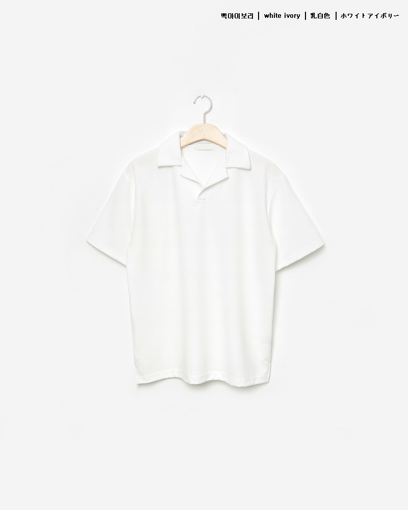 サイドスリットオープンカラー半袖Tシャツ・全3色 | 詳細画像27