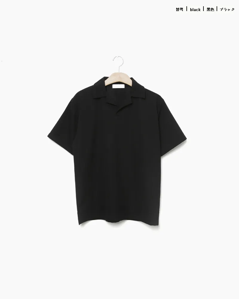 サイドスリットオープンカラー半袖Tシャツ・全3色 | 詳細画像28