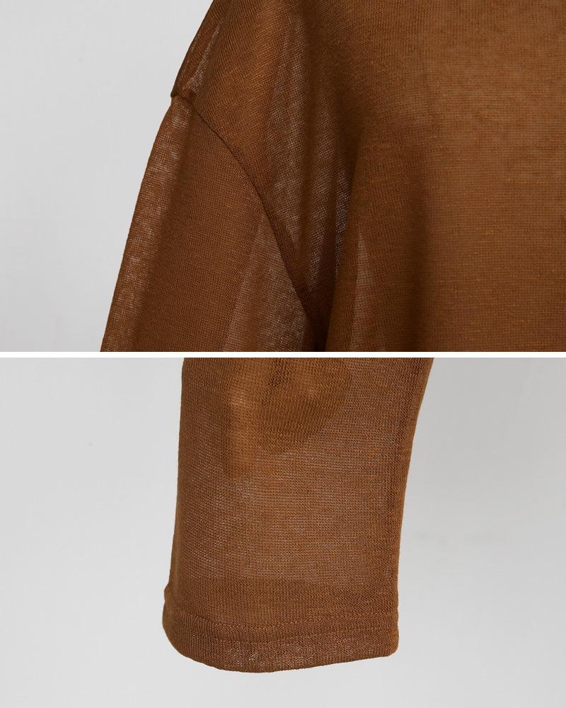 リネン混ロングスリーブシアーTシャツ・全4色 | DHOLIC | 詳細画像28