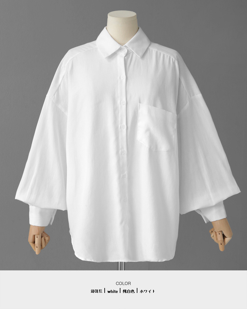 ワンポケットパフスリーブシャツ・全1色 | DHOLIC PLUS | 詳細画像20