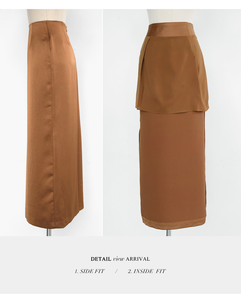 シルキーバックスリットロングスカート・全3色 | DHOLIC | 詳細画像32