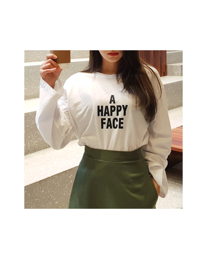 A HAPPY FACEスリットヘムTシャツ・全3色 | DHOLIC | 詳細画像10