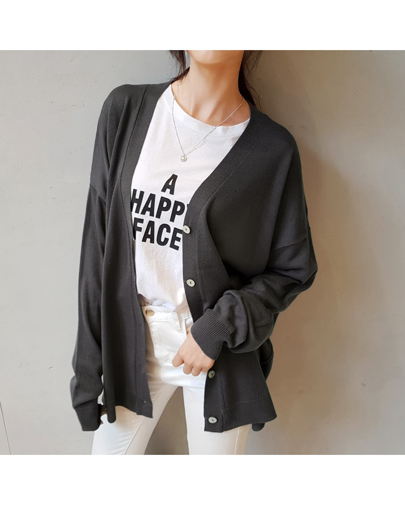 A HAPPY FACEスリットヘムTシャツ・全3色 | DHOLIC | 詳細画像14