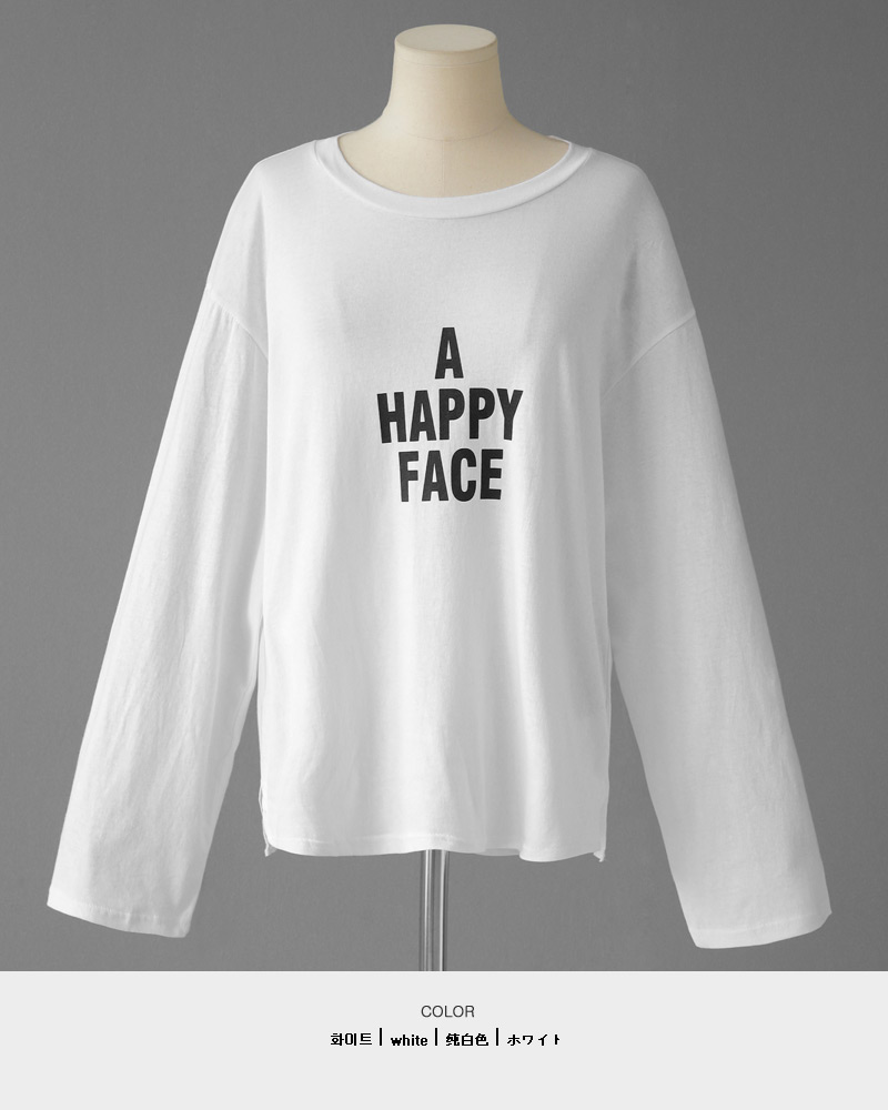 A HAPPY FACEスリットヘムTシャツ・全3色 | DHOLIC | 詳細画像32