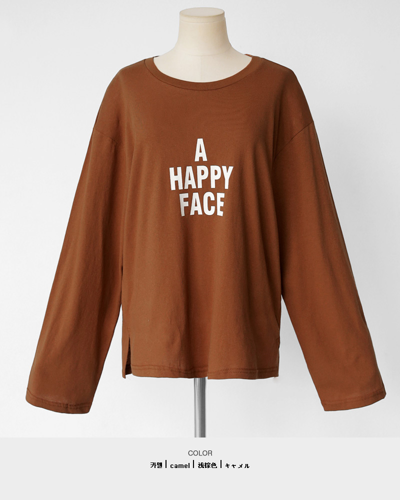 A HAPPY FACEスリットヘムTシャツ・全3色 | DHOLIC | 詳細画像33