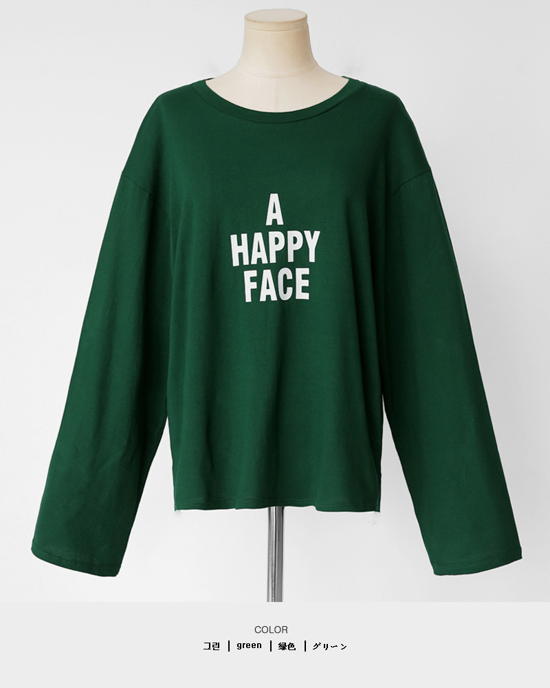 A HAPPY FACEスリットヘムTシャツ・全3色 | DHOLIC | 詳細画像34