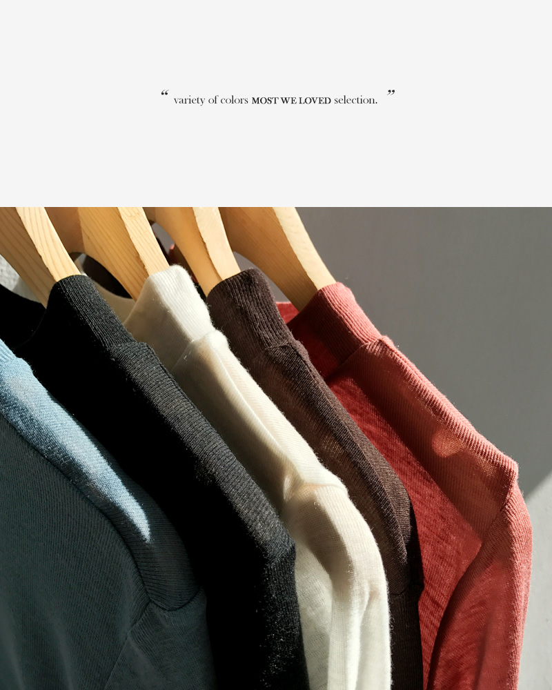 モックネックハーフスリーブTシャツ・全6色 | DHOLIC | 詳細画像3