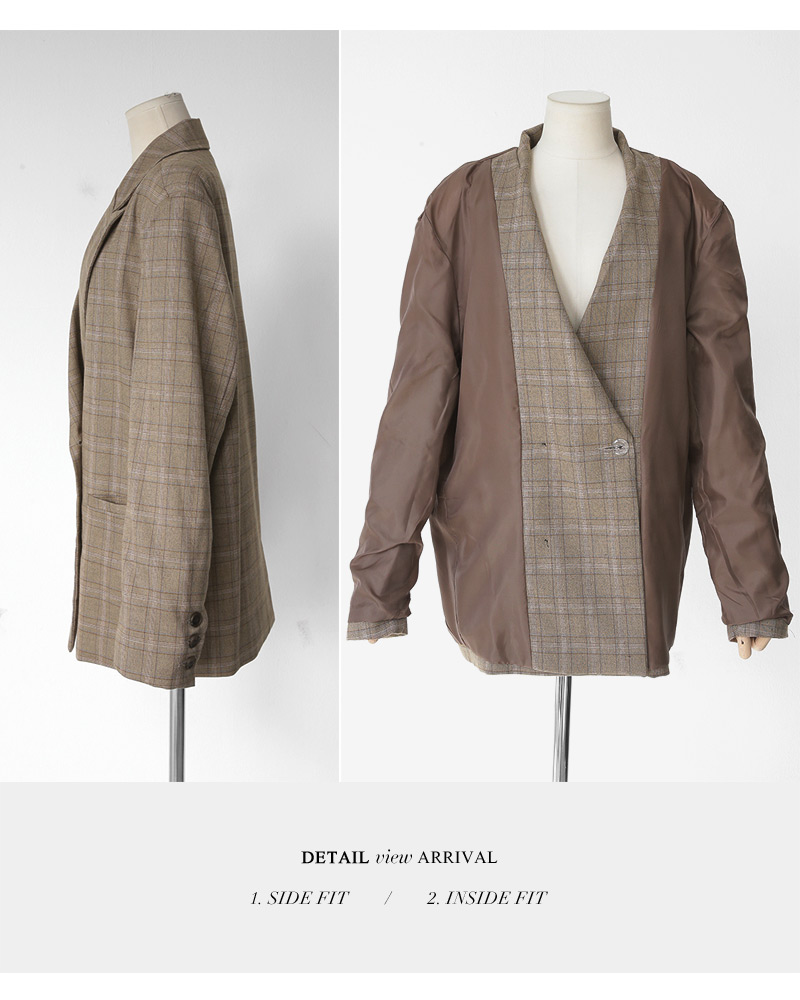 チェックダブルブレストジャケット&ミニスカートSET・全1色 | DHOLIC | 詳細画像18