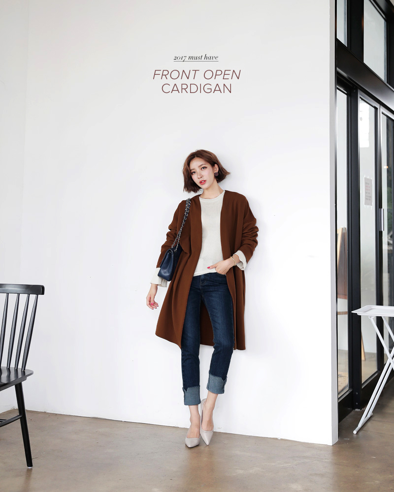 ロングフロントオープンカーディガン・全2色 | DHOLIC PLUS | 詳細画像2