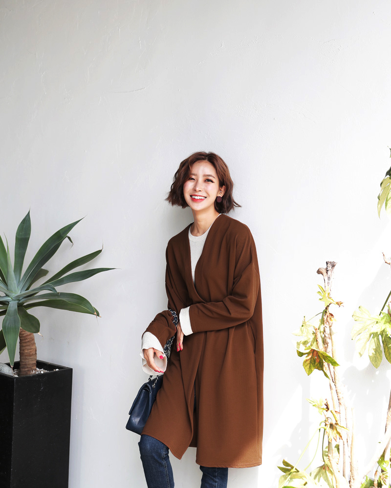 ロングフロントオープンカーディガン・全2色 | DHOLIC PLUS | 詳細画像6