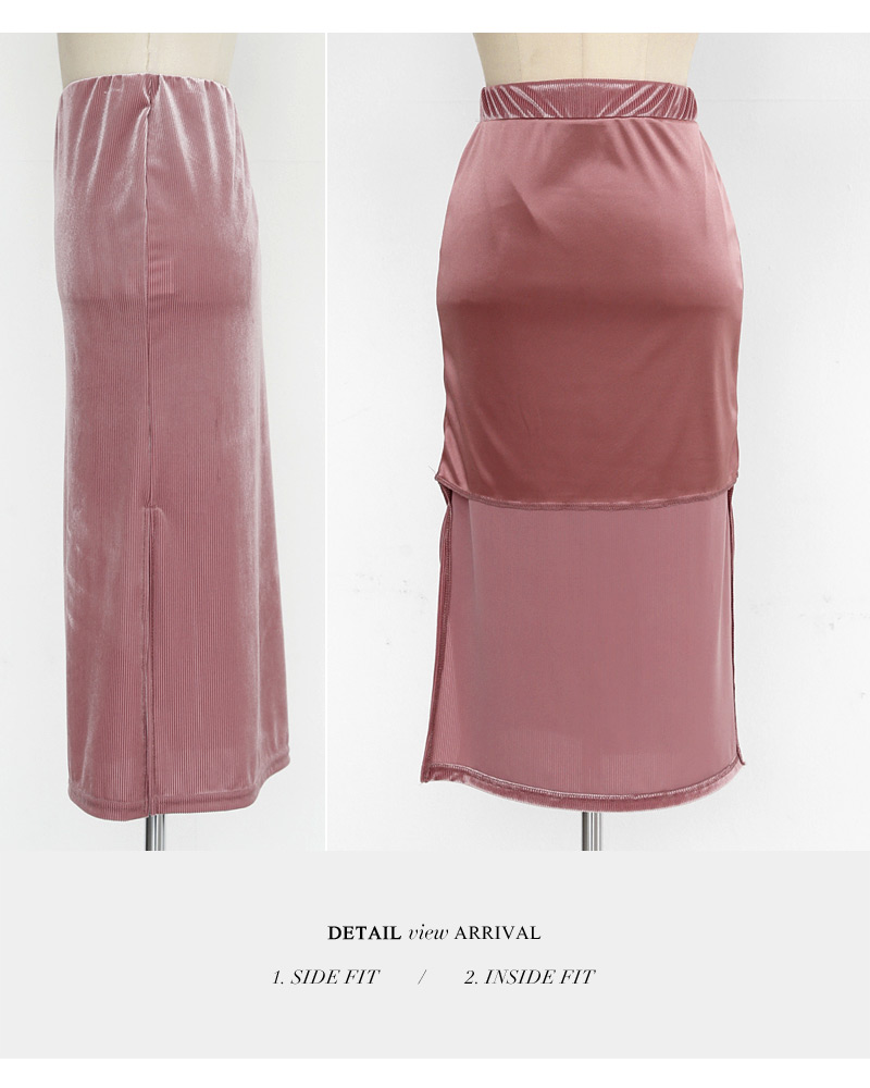 ベロア調スリットミディスカート・全6色 | DHOLIC | 詳細画像20