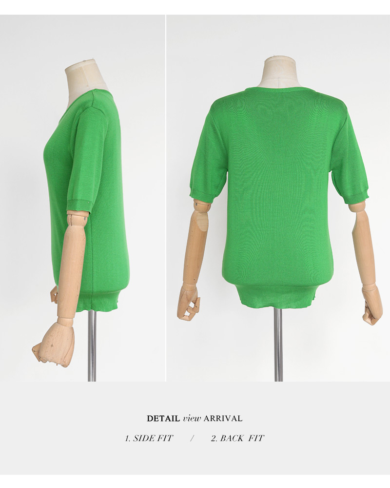 ショートスリーブニットTシャツ・全7色 | DHOLIC | 詳細画像35