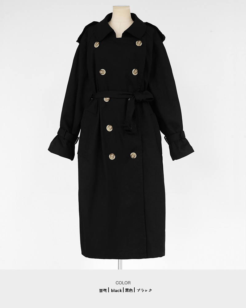 ベルトSETオーバーサイズダブルボタントレンチコート・全2色 | DHOLIC | 詳細画像20