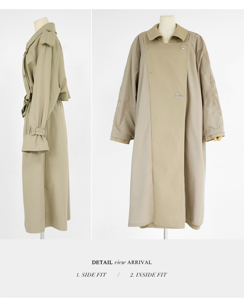 ベルトSETオーバーサイズダブルボタントレンチコート・全2色 | DHOLIC | 詳細画像22